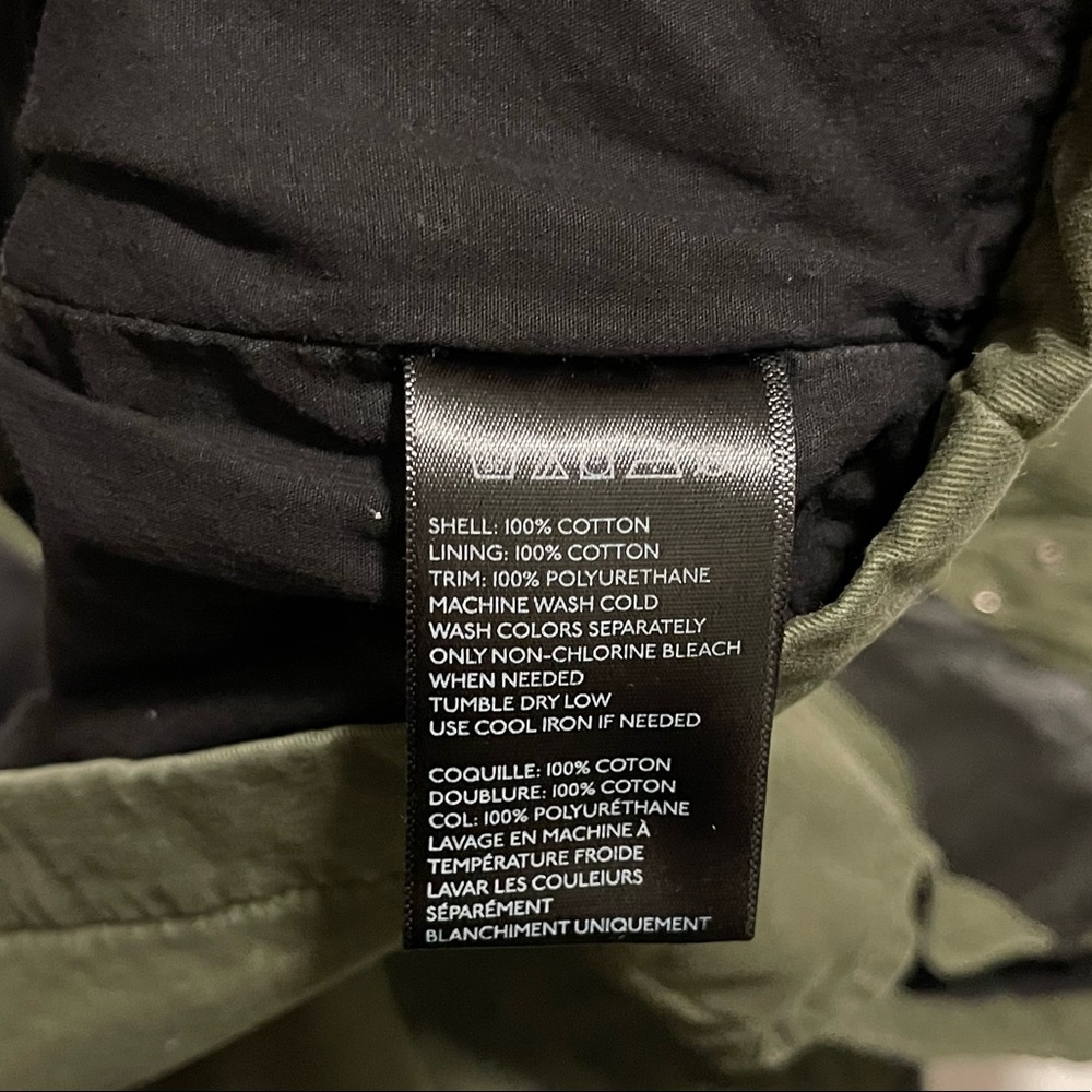 BDG Army Green & Faux leather Hooded Utility Vest Size XS - Picture 9 of 10